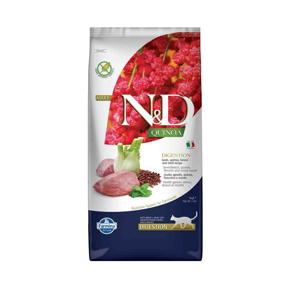 N&d Quinoa Digestion Sindirim Sağlığı Kuzu Etli Yetişkin Kedi Maması 5 KG | SRC: Barcode: 8010276036957
